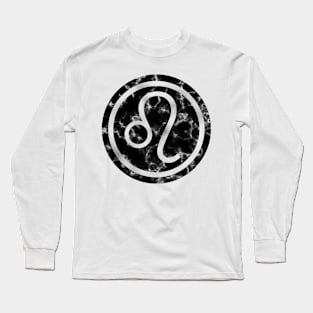 Black Marble Zodiac - Leo Long Sleeve T-Shirt